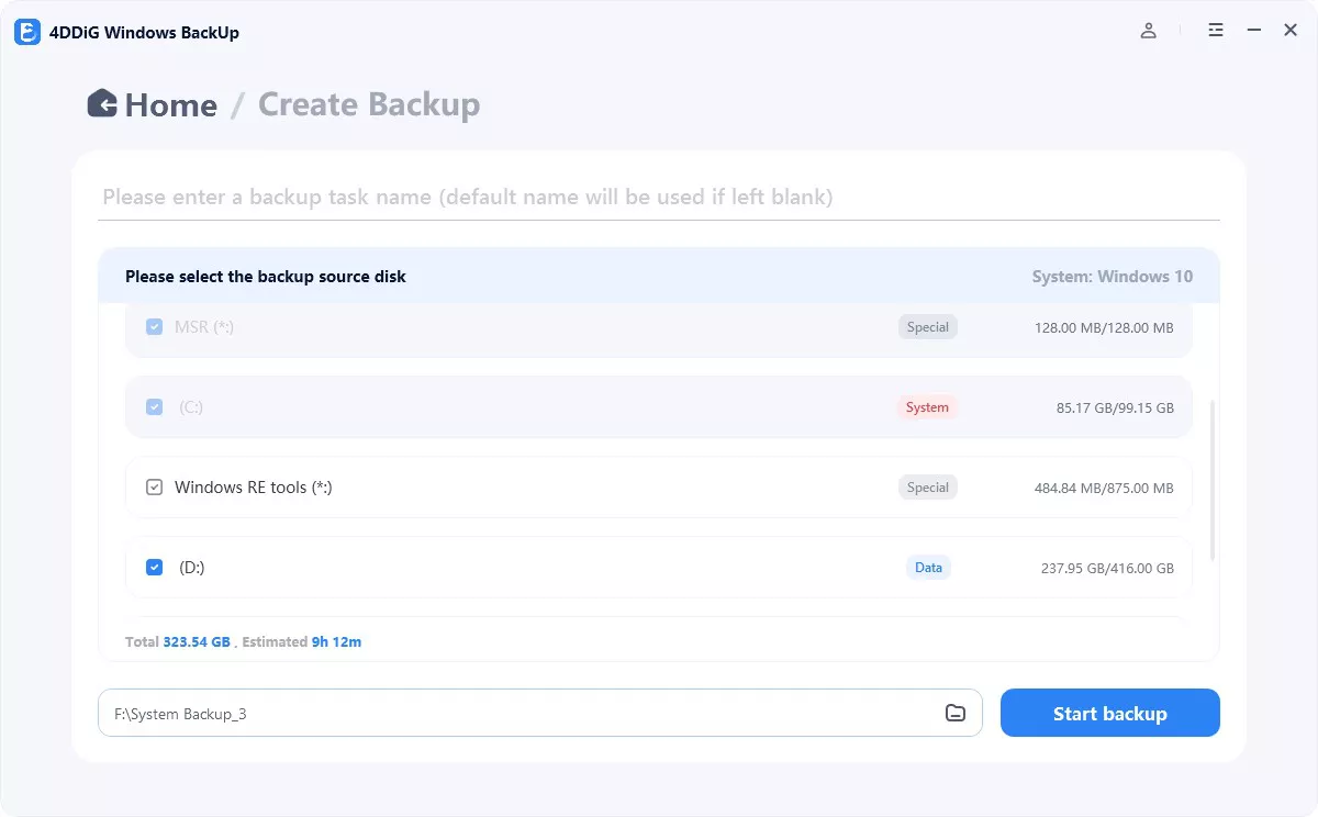 برنامج Tenorshare 4DDiG Windows Backup للنسخ الاحتياطي للويندوز