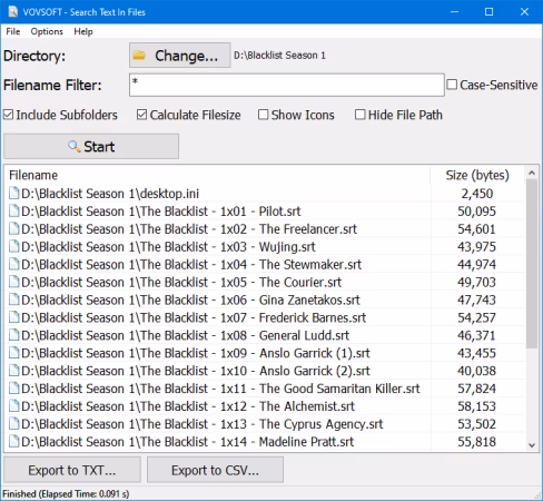 برنامج VovSoft Search Text in Files للبحث داخل محتوي الملفات