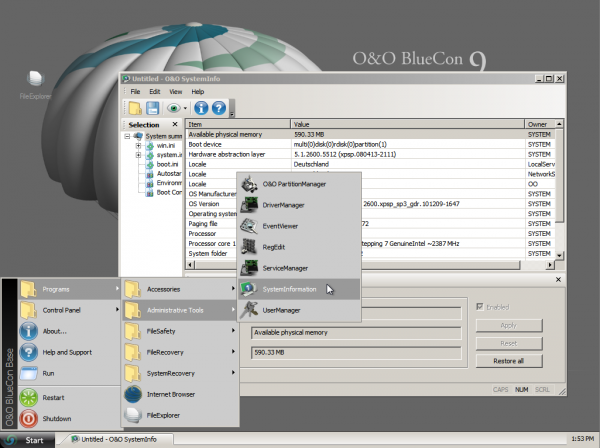 برنامج O&O BlueCon | للنسخ الاحتياطي - shr7pc