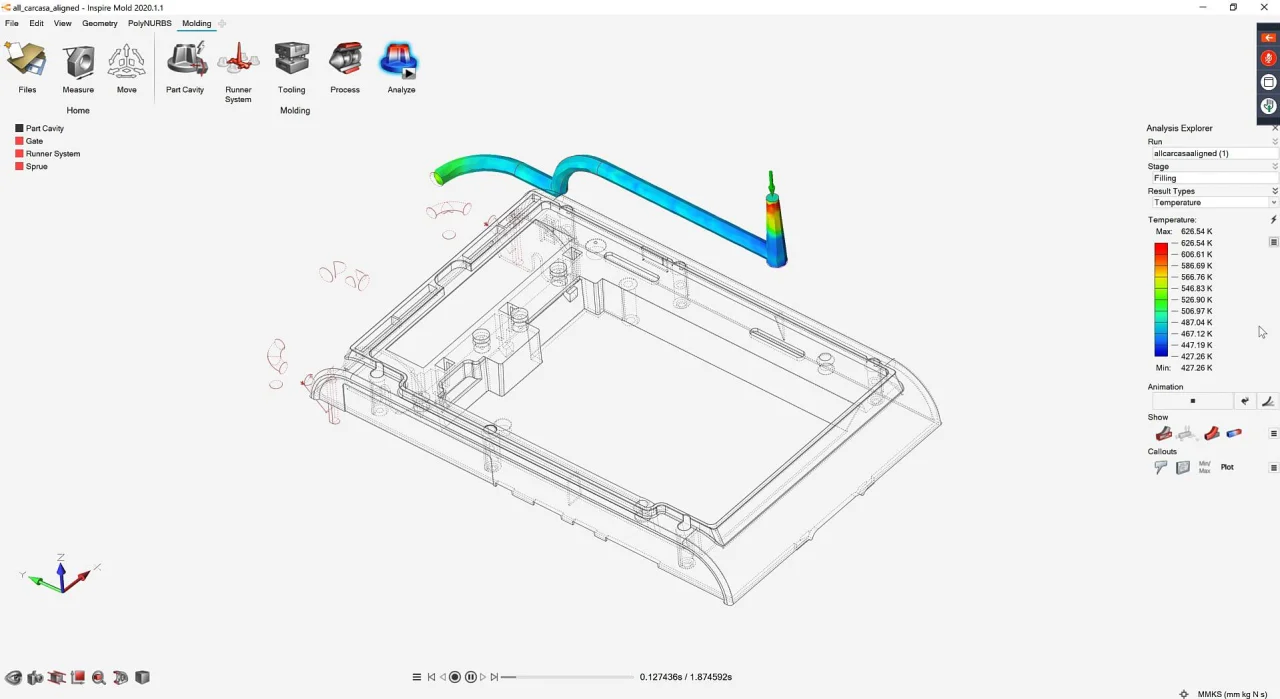 برنامج Altair Inspire Mold لتصميم قوالب البلاستيك 2