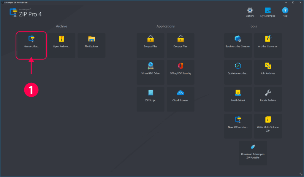 برنامج Ashampoo ZIP Pro لإدارة الملفات المضغوطة