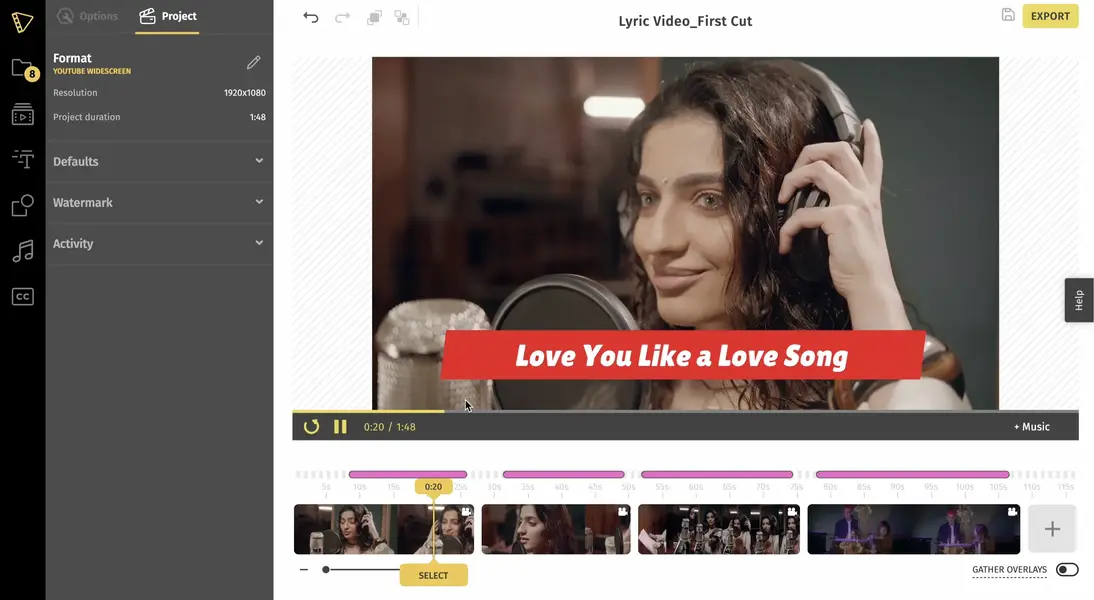 برنامج Lyric Video Creator لأنشاء مقاطع الفديو