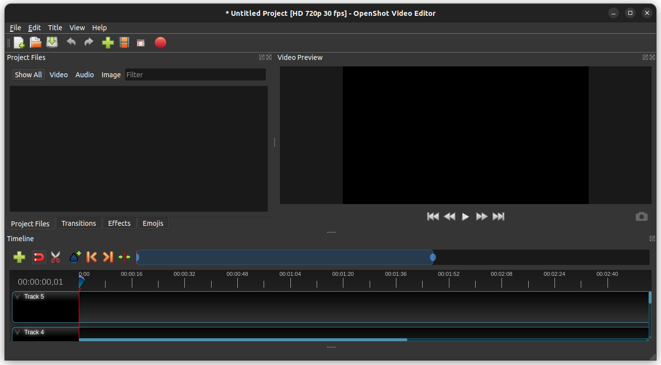 برنامج OpenShot Video Editor لتحرير الفديو