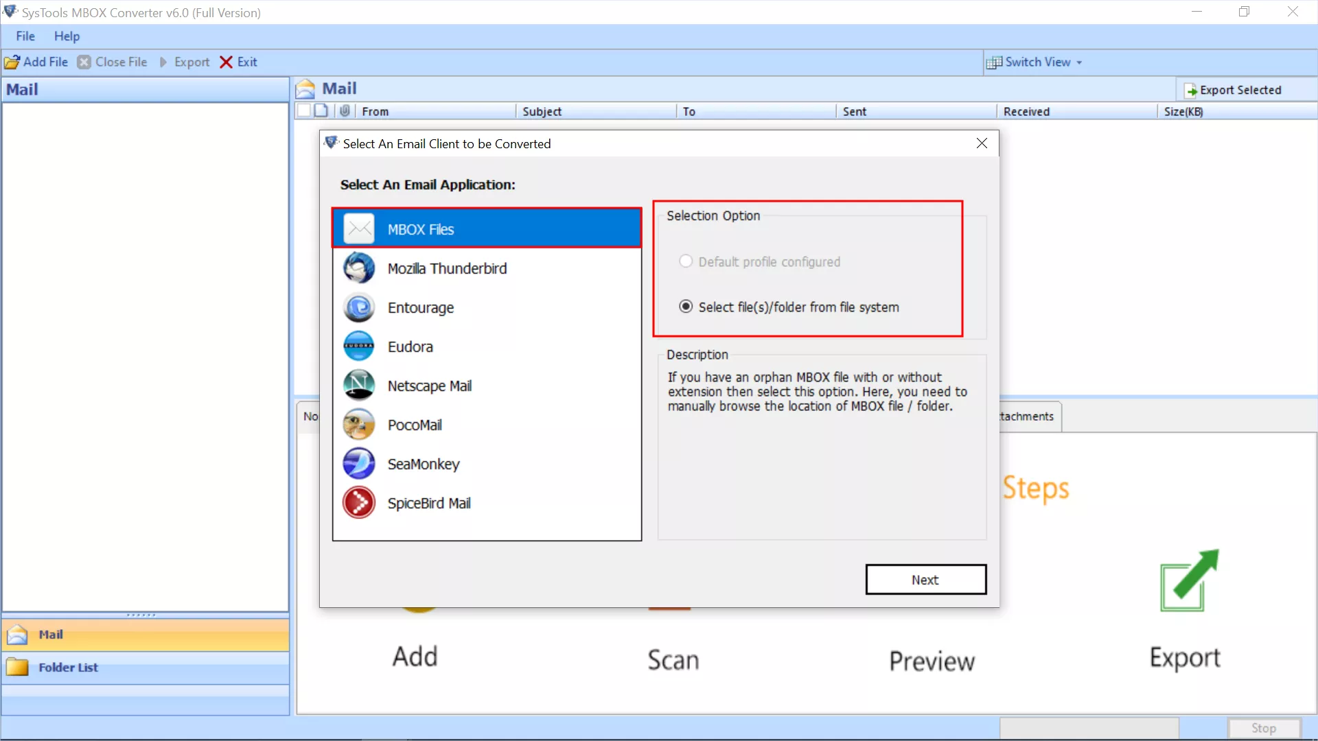 برنامج SysTools MBOX Converter لتحويل ملفات البريد الأكتروني