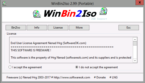 برنامج WinBin2Iso لتحويل ملفات الصور