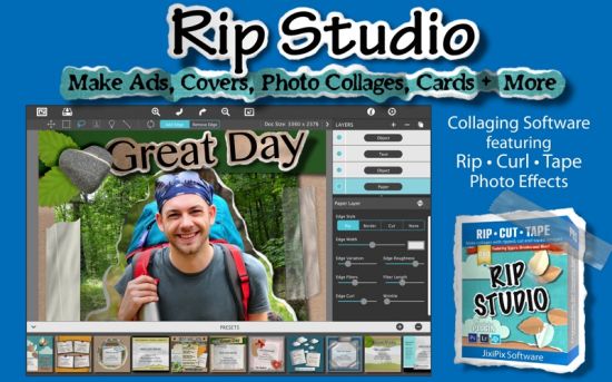 برنامج JixiPix Rip Studio لإنشاء تصاميم كولاج وتركيبات فنية
