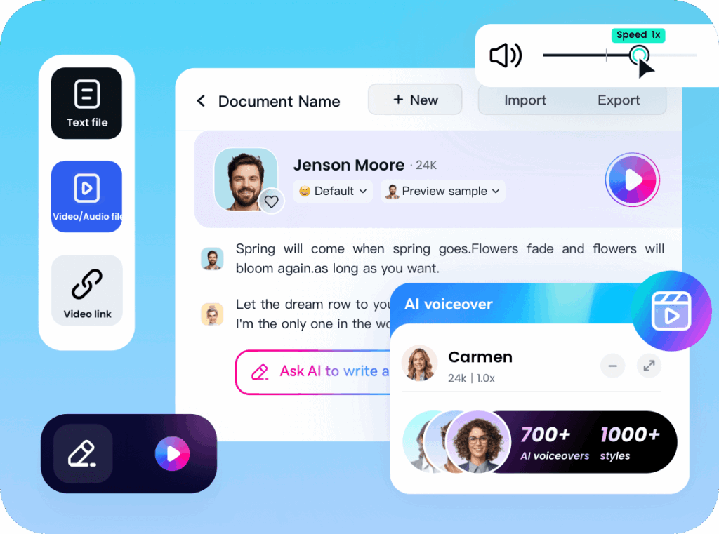 برنامج RealVoice Text to Speech لتحول النصوص إلى كلام