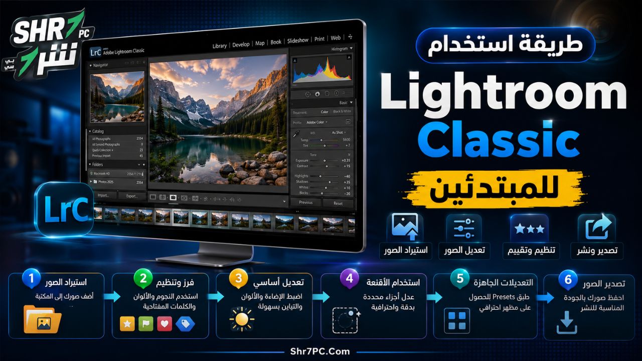 طريقة استخدام Lightroom Classic للمبتدئين