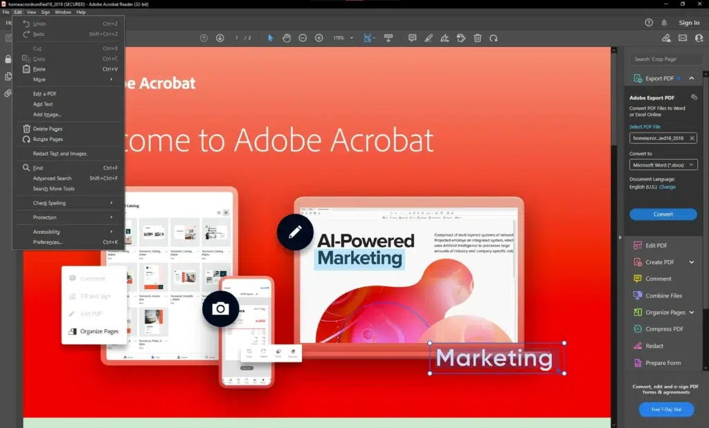 تحميل برنامج أدوبي أكروبات Adobe Acrobat Reader DC 2026 كامل من ميديا فاير