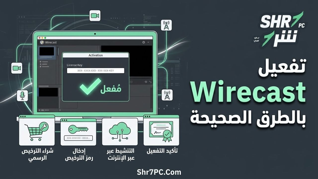 تفعيل Wirecast بالطرق الصحيحة
