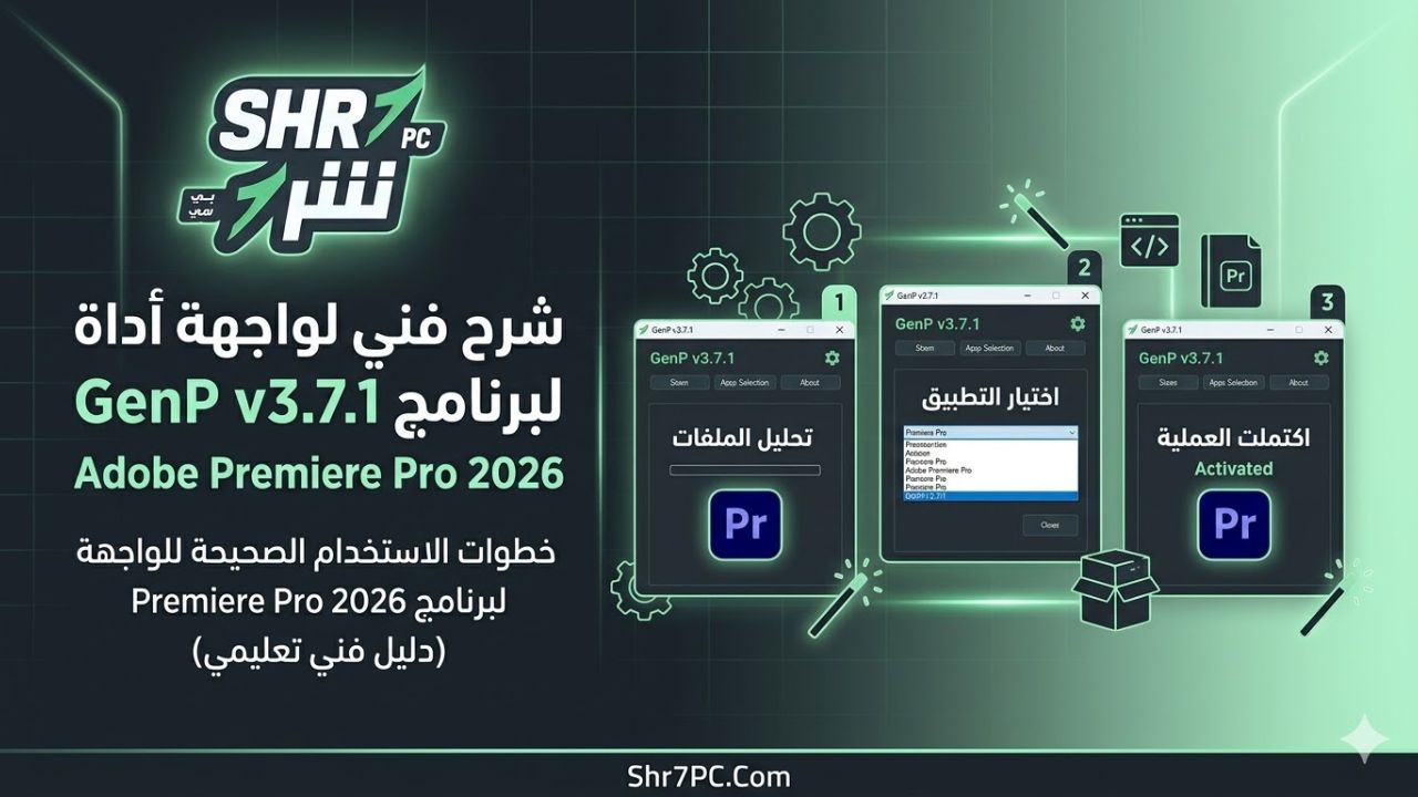 خطوات التفعيل الصحيحة لبرنامج Premiere Pro 2026 باستخدام أداة GenP v3.7.1