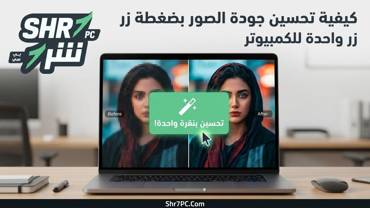 كيفية تحسين جودة الصور بضغطة زر واحدة للكمبيوتر