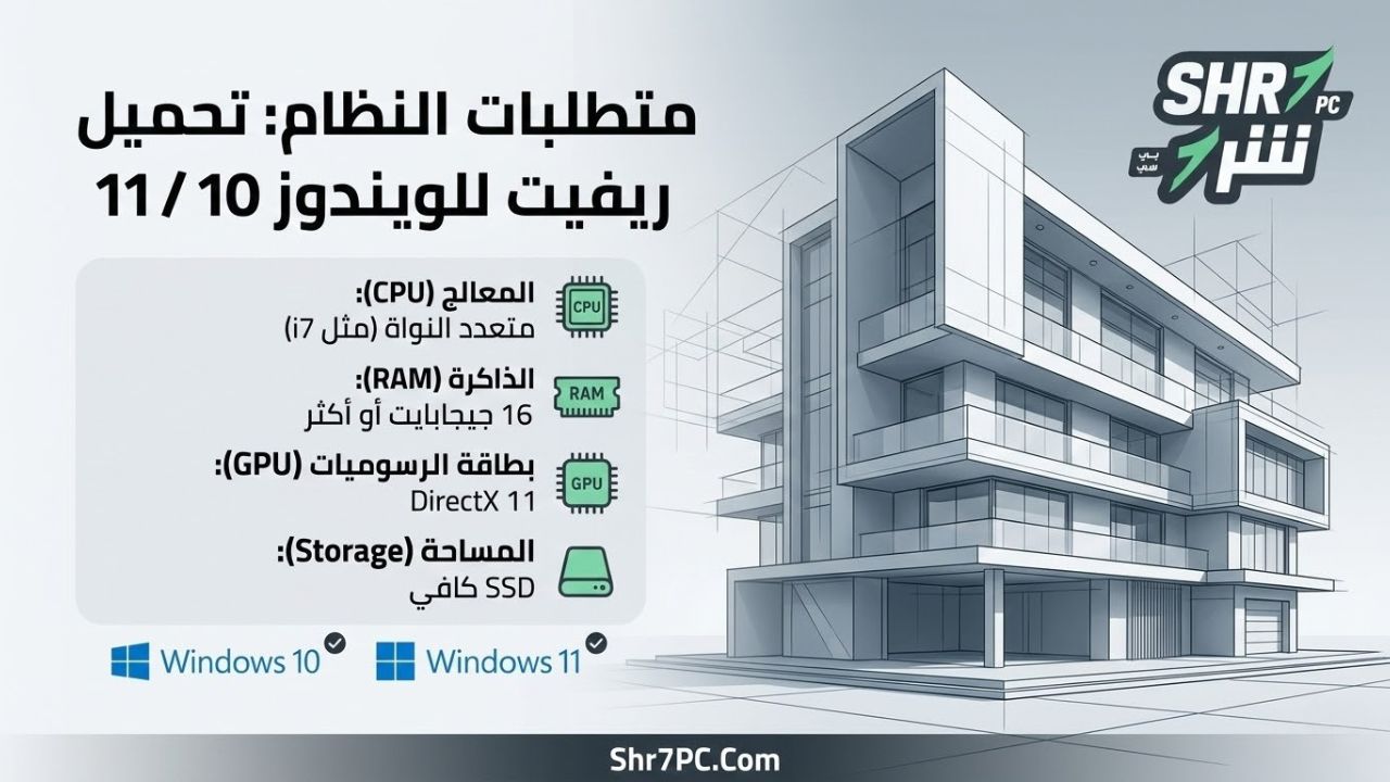 متطلبات النظام: تحميل ريفيت للويندوز 10 / 11