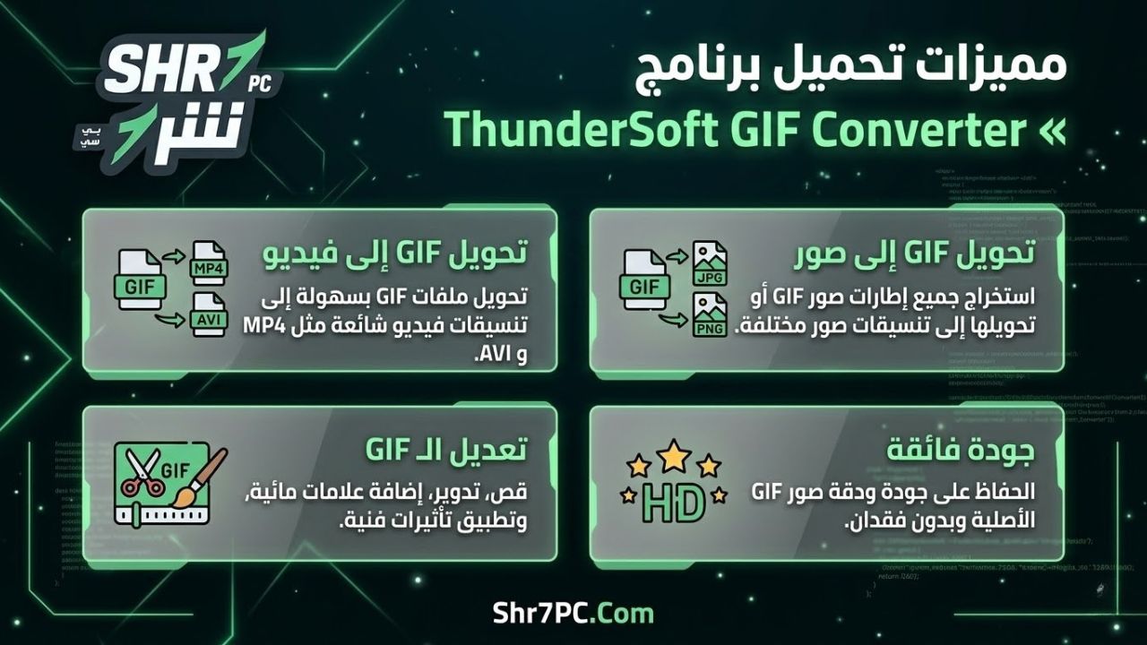 مميزات تحميل برنامج ThunderSoft GIF Converter