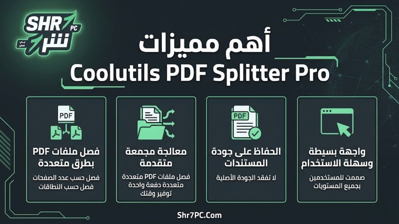 أهم مميزات Coolutils PDF Splitter Pro