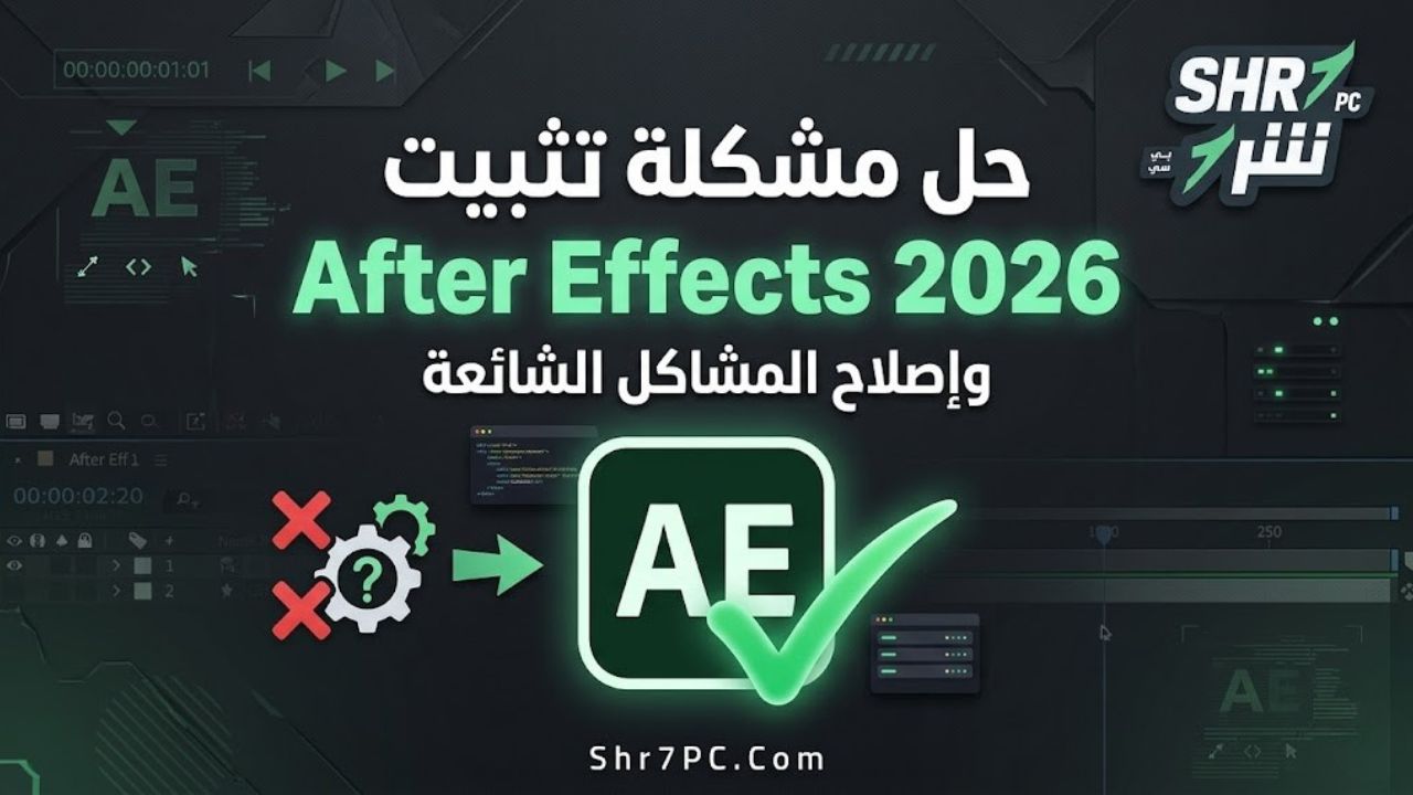 حل مشكلة تثبيت After Effects 2026 والمشاكل الشائعة