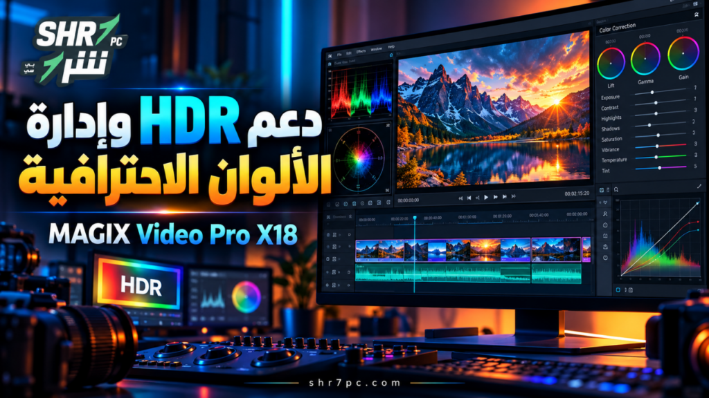 دعم HDR وإدارة الألوان الاحترافية