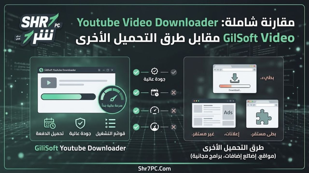 مقارنة شاملة: GiliSoft مقابل طرق التحميل الأخرى
