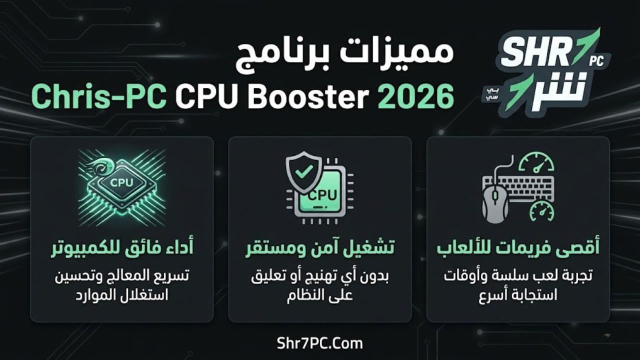 مميزات برنامج Chris-PC CPU Booster 2026