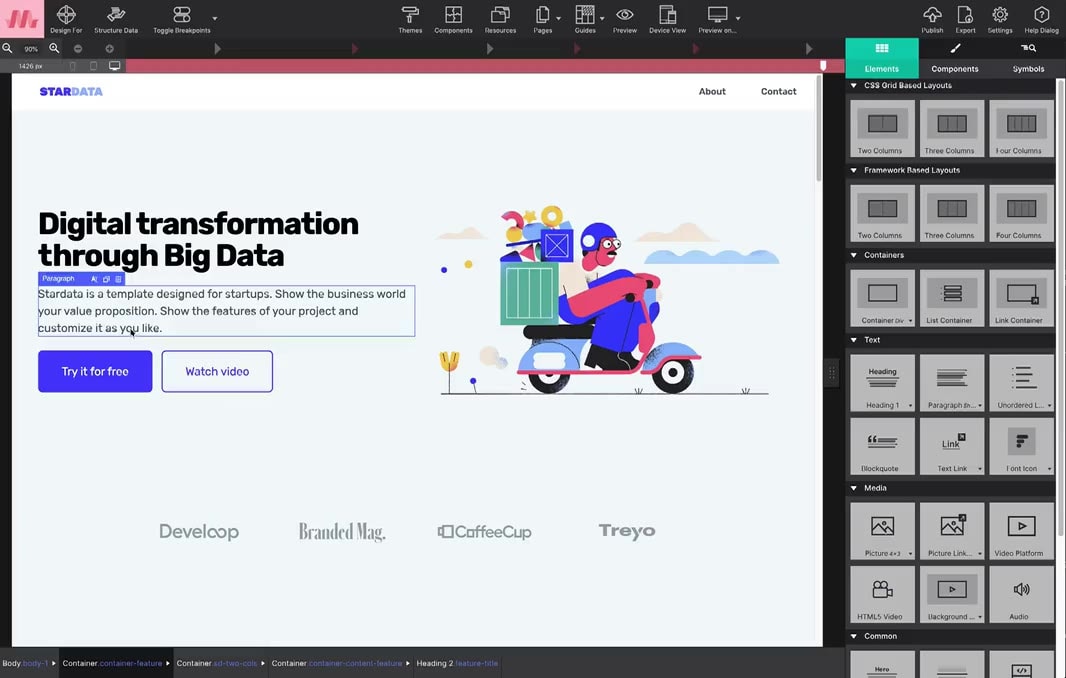 تحميل برنامج CoffeeCup Responsive Bootstrap Builder لتصميم مواقع ...