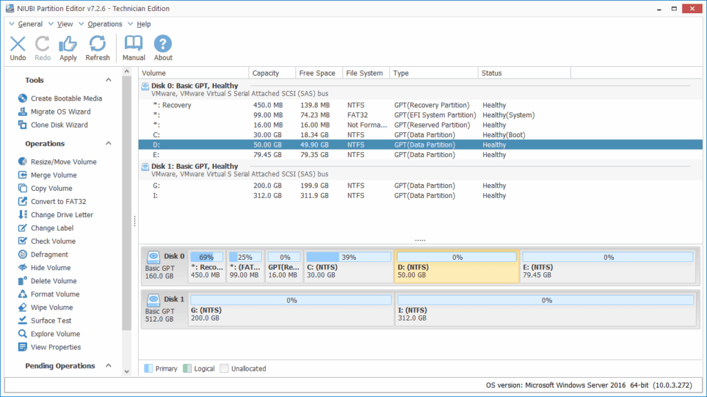 تحميل اسطوانة NIUBI Partition Editor WinPE لحل مشاكل تقسيم الهارد بدون فورمات
