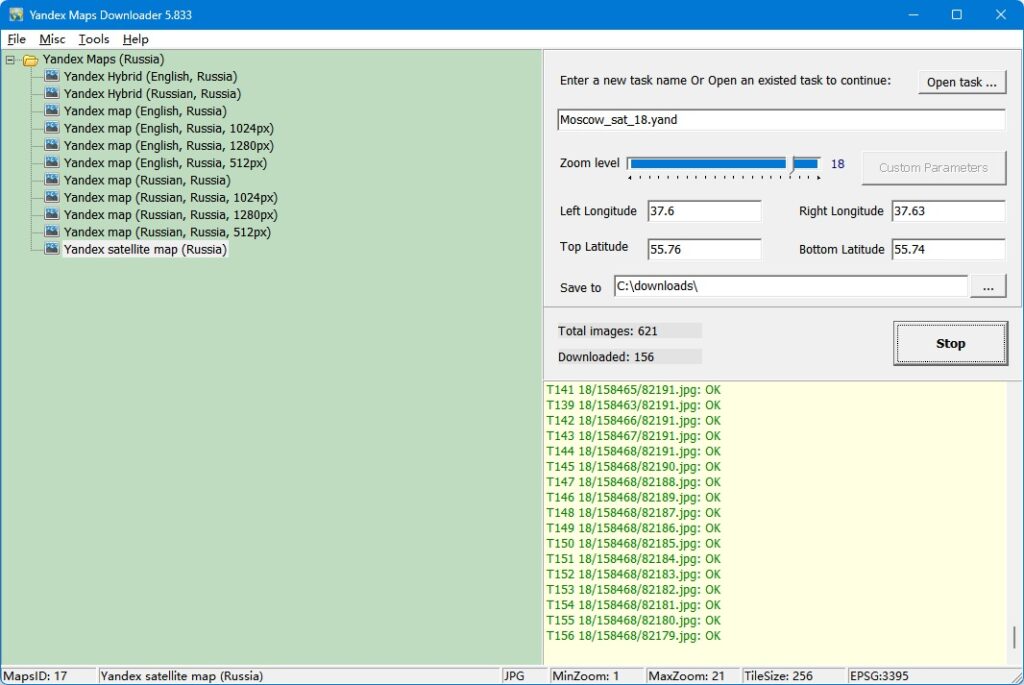 تحميل برنامج AllMapSoft Yandex Maps Downloader للكمبيوتر لتنزيل خرائط ياندكس وحفظها أوفلاين