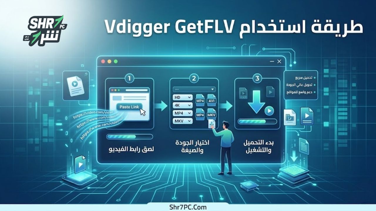 طريقة استخدام Vdigger GetFLV