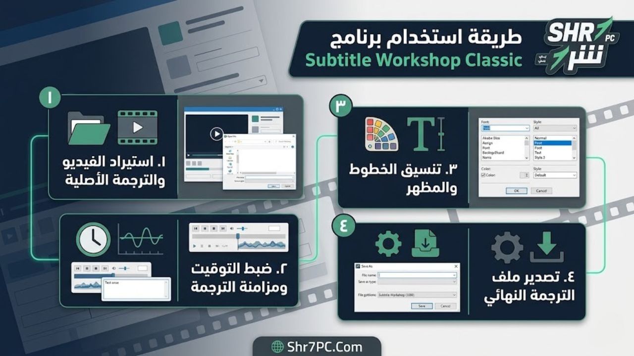 طريقة استخدام برنامج Subtitle Workshop Classic