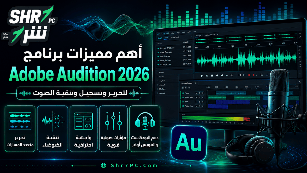أهم مميزات برنامج Adobe Audition 2026