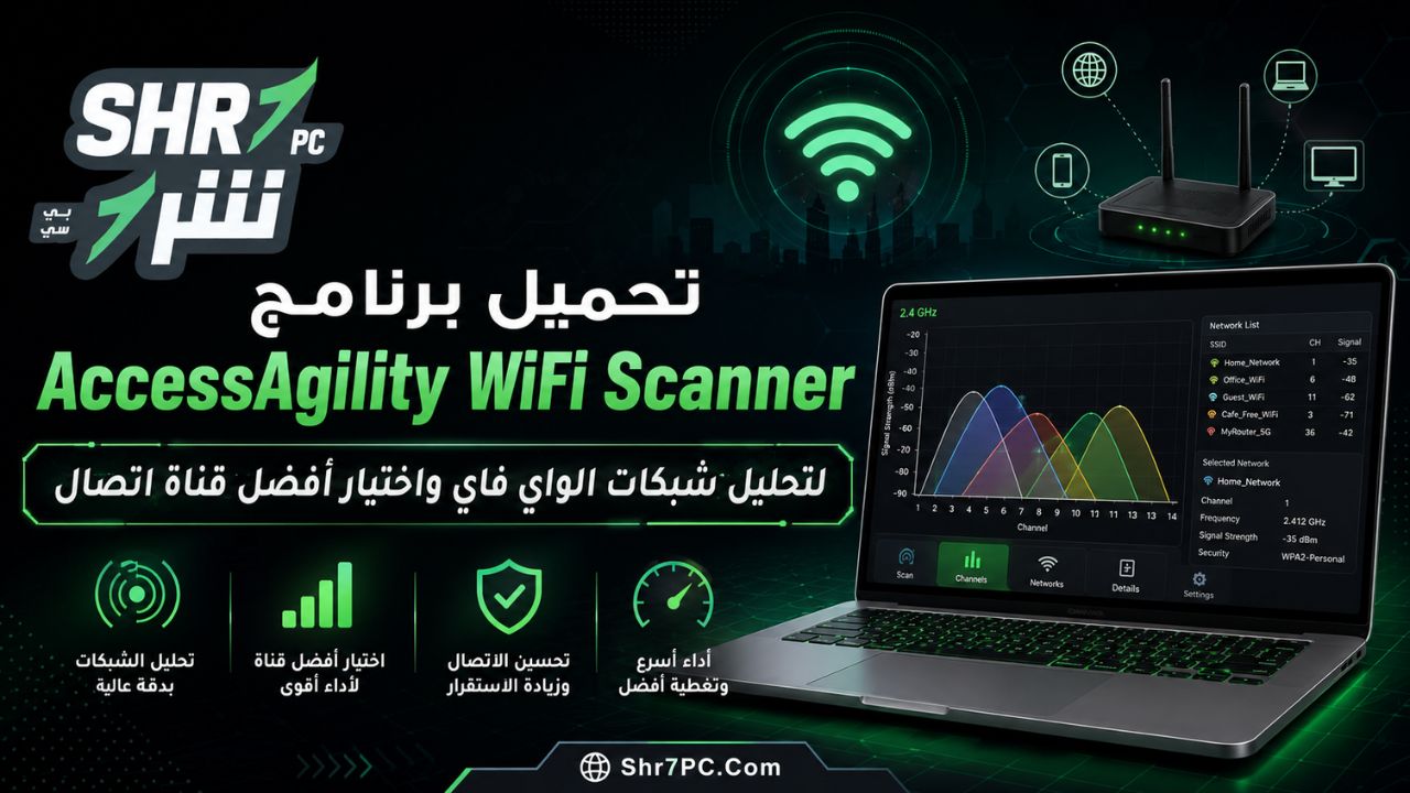تحميل برنامج AccessAgility WiFi Scanner لتحليل شبكات الواي فاي واختيار أفضل قناة اتصال