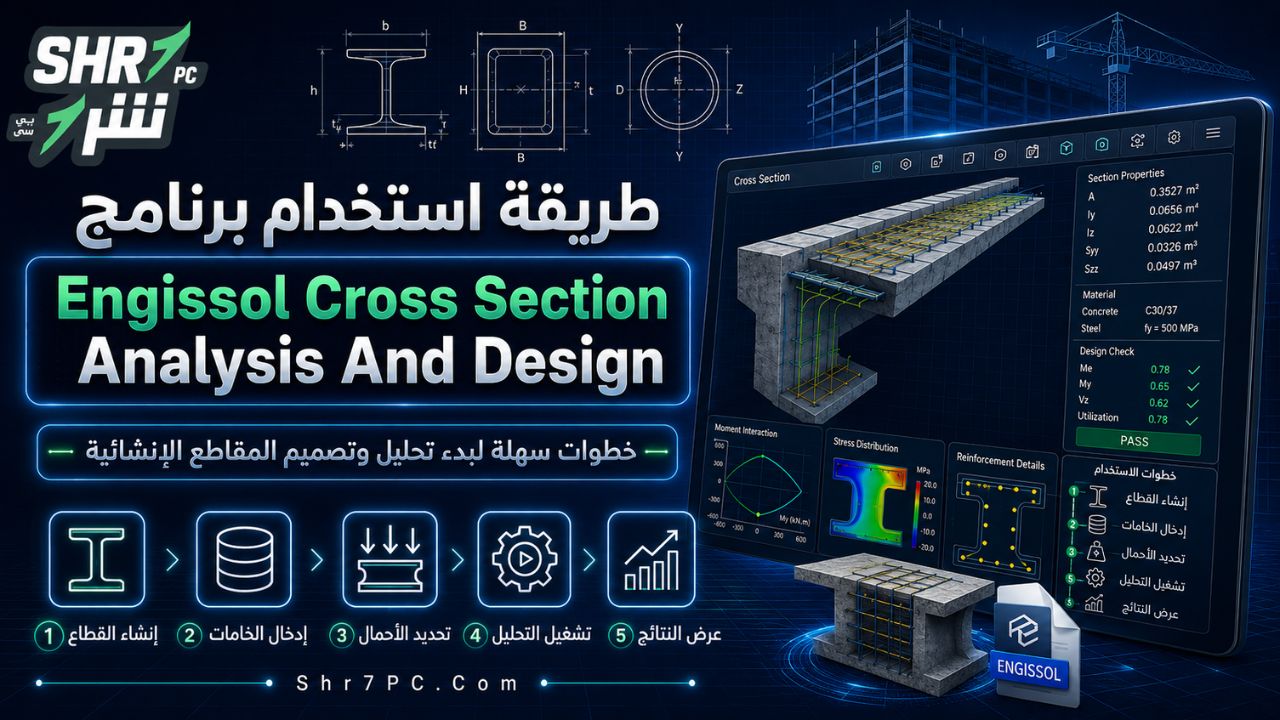 طريقة استخدام Engissol Cross Section Analysis And Design