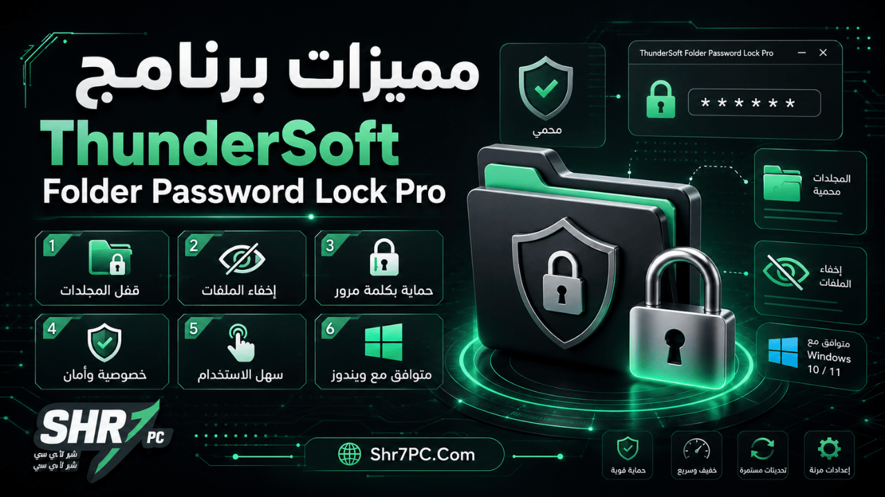 مميزات برنامج ThunderSoft Folder Password Lock Pro