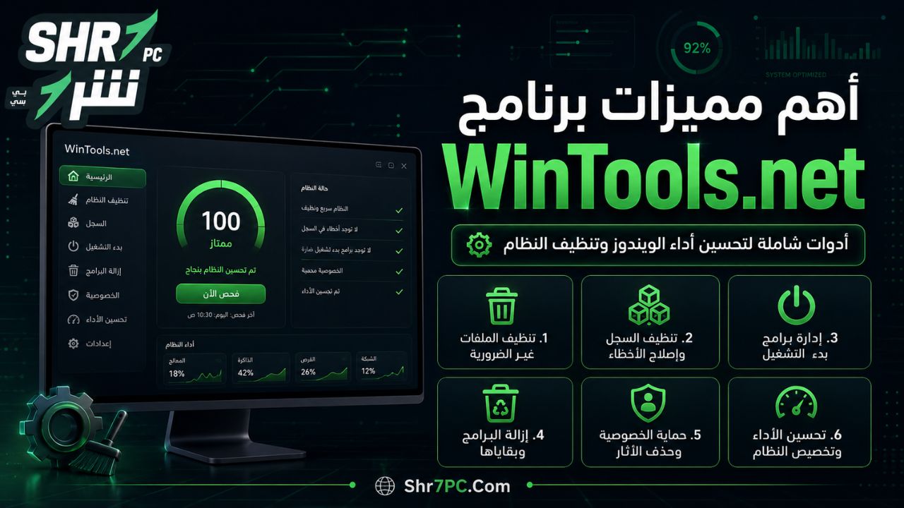 أهم مميزات برنامج WinTools.net