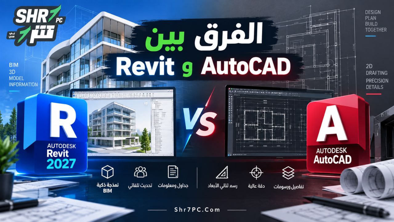 الفرق بين Revit وAutoCAD